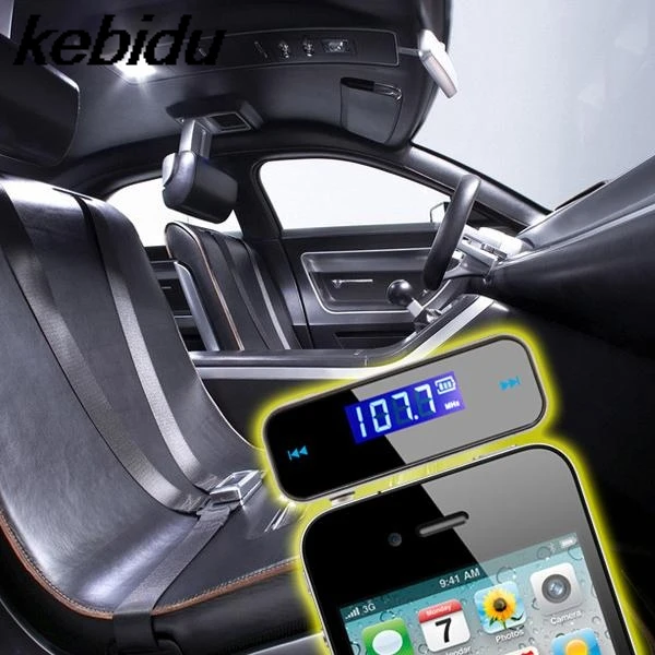 

kebidu Mini Wireless Stereo Music Audio Transmitter Adapter 3.5 MM Jack LCD For PC Laptop Phone Car Auto Handfree