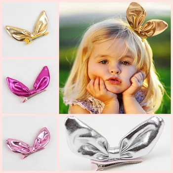 

Hotsale Baby Girls Headwear Kids Cute Rabbit Ear Hiar Claws Princess Girls Gold Silver Sequin Headbands Hair Accessories D0586