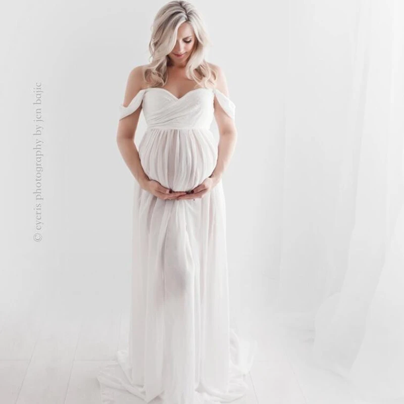 white maxi dress pregnant