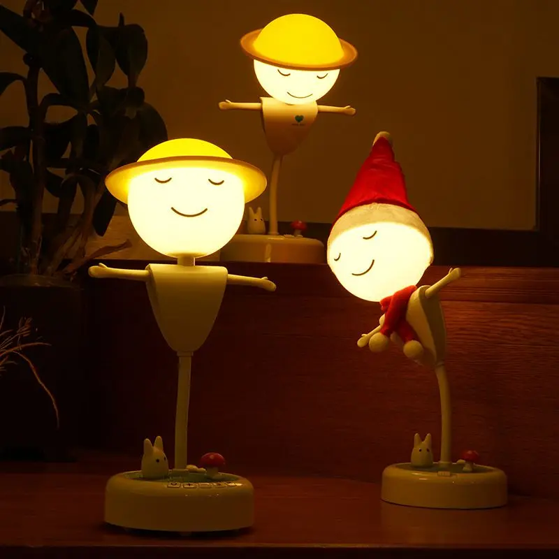 

Scarecrow LED Night Light, USB Rechargeable Touch Vibration Sensor Dimmable Table Lamp,Night Light for Kids,Children Toy Night