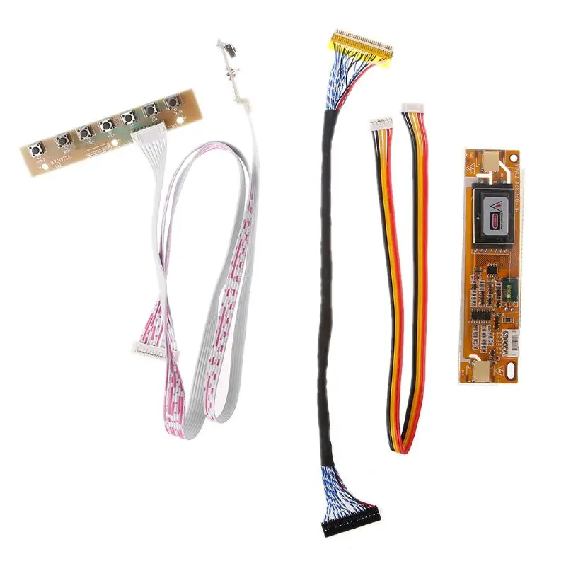  V56 Universale TV LCD Bordo di Driver del Controller PC/VGA/HD/Interfaccia USB + 7 Tastiera + LVDs 