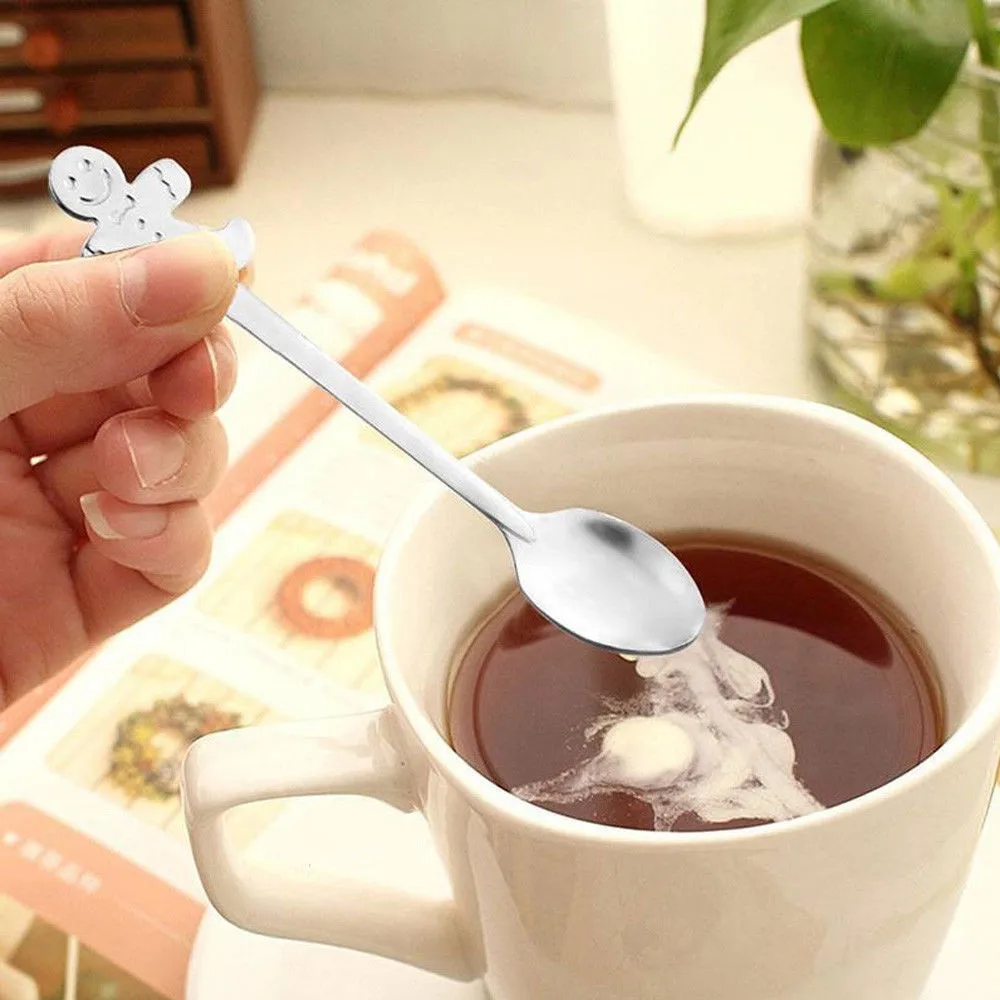 

Christmas Series tea Coffee Spoon Stainless Steel Dessert Teaspoons Xmas Gifts Honey Coffee Spoon accessories