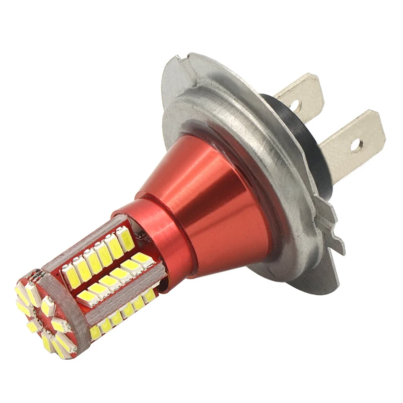 

1PCS H7 4014 57smd high power H7 Headlights Tail Driving Bulbs DRL Car Auto led bulb light Fog Lamp white yellow red DV12V