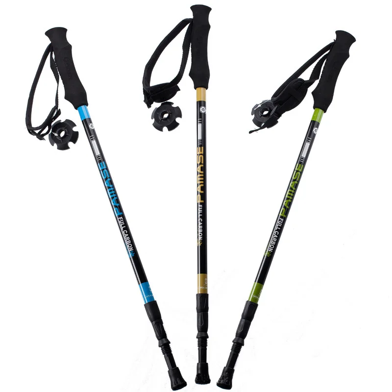 

155g/pc carbon fiber walking stick hike telescope stick nordic walking stick for nordic walking poles trekking poles cane