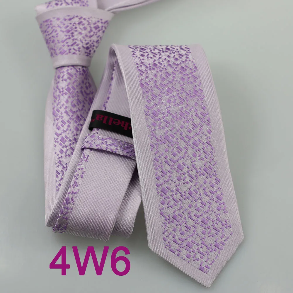 YIBEI Coachella новая мода микрофибровая ткань геометрические галстуки в клетку Шинер галстук Gravatas Тонкий облегающий узкий сиреневый галстук