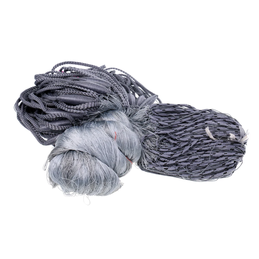 Fisherman 4x4 cm Mesh Hole Fishing Fish Gill Net Gillnet Fishing Net Baits Cast Mesh Trap Fishing Trap Gray