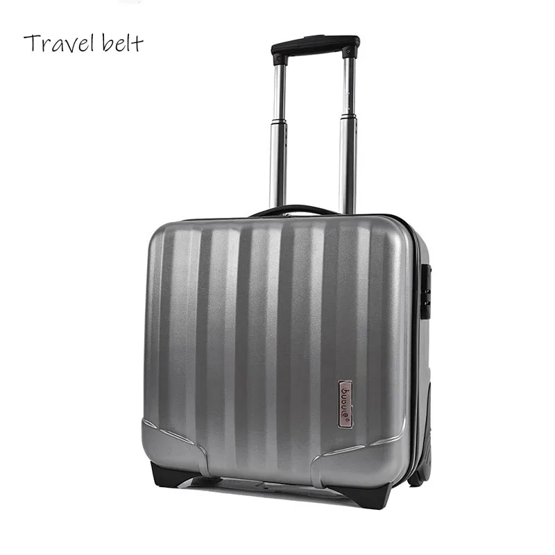 

Travel Belt Computer Rolling Luggage Spinner 18 inch Men Business Travel Bags Wpmen Cabin Suitcase Wheels Trolley