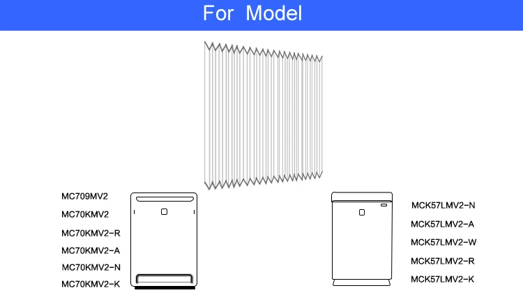 Лучший Поставщик расходных материалов, фотокаталитическая титановая фильтрация, складной фильтр, для daikin MC70KMV2/MCK57LMV2, части очистителя воздуха