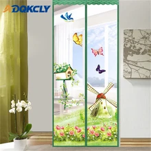 DIY высокая плотность магнитная сетка дверь сетка Лето анти-москитные Насекомые Муха ошибка занавес закрывающая дверь экран кухня занавес 9 цветов