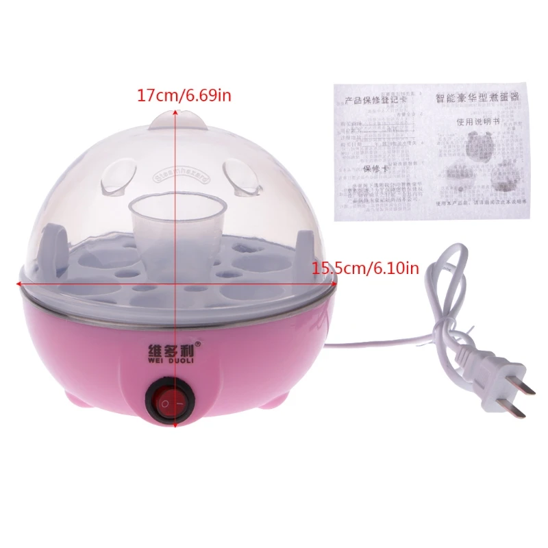 

Egg Cooker Mini Electric Boiler Steamer Poacher Breakfast Cooking Kitchen Tool