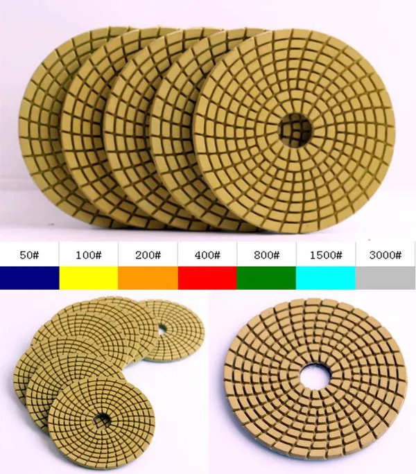 "(100 мм) Гибкие Влажные Алмазные полировальные колодки для гранита и мрамора Гранита полировальные колодки