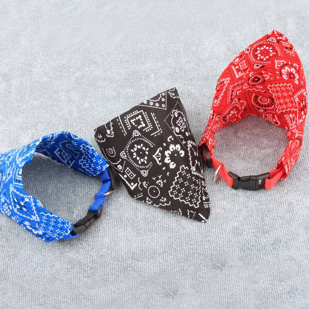 

Dog accessories Adjustable Pet Dog Puppy Cat Neck Scarf Bandana Collar Neckerchief cotton three sizes pet supplies#yl