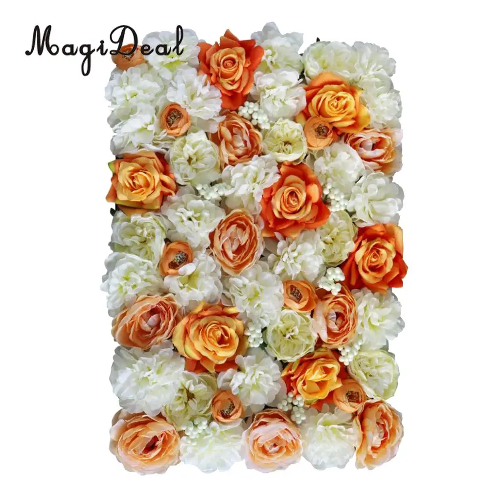 Artificial Rose Flower Wall Panels Wedding Anniversary Venue Flower Arrangement DIY Art Decor Photo Backdrops