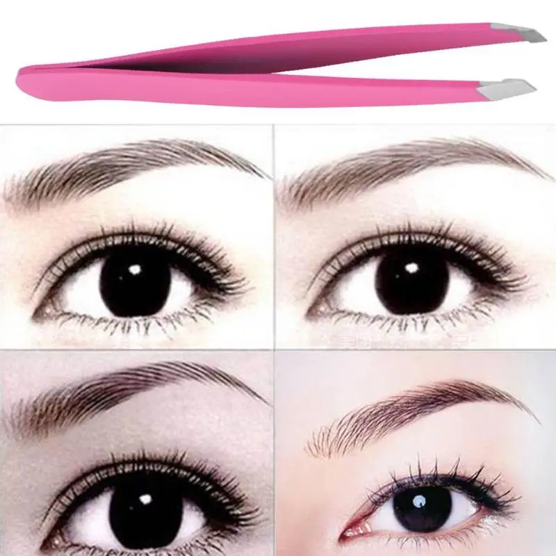

Stainless Steel Eyebrow Tweezers Face Hair Removal Eye Brow Trimmer Eyelash Clip Cosmetic Beauty Makeup Tool Brand New