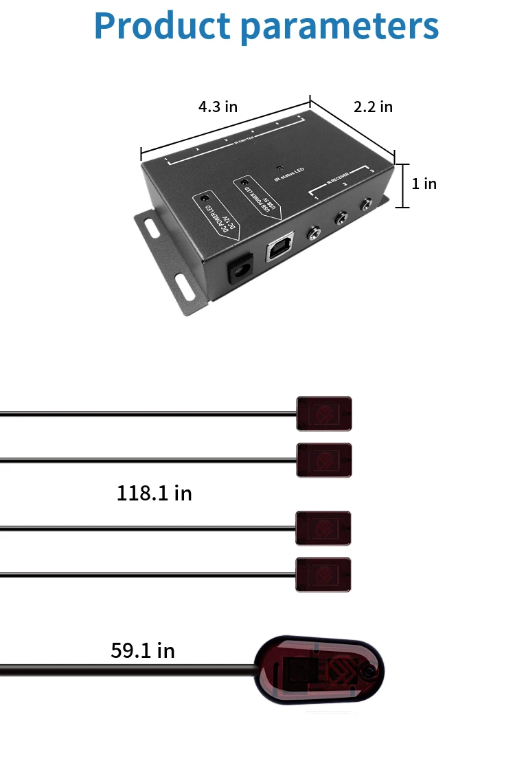 Новейший ИК инфракрасный пульт дистанционного управления ретранслятор расширитель комплект 2 двойной головкой излучателей с 1 приемником скрытый A/V устройства системы(США