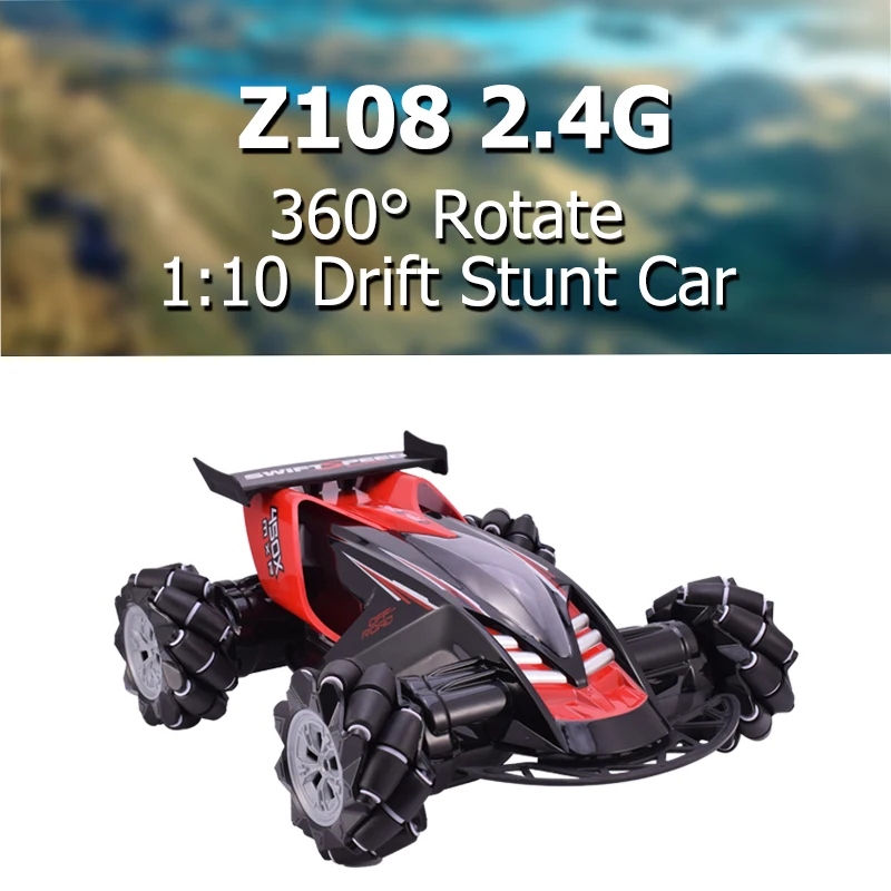 

Z108 2.4G 1/10 360 Degree Spinning Stunt RC Car 20km/h High Speed Mecanum Omni Wheel Off-Road Drift Car for Kids Children Gift