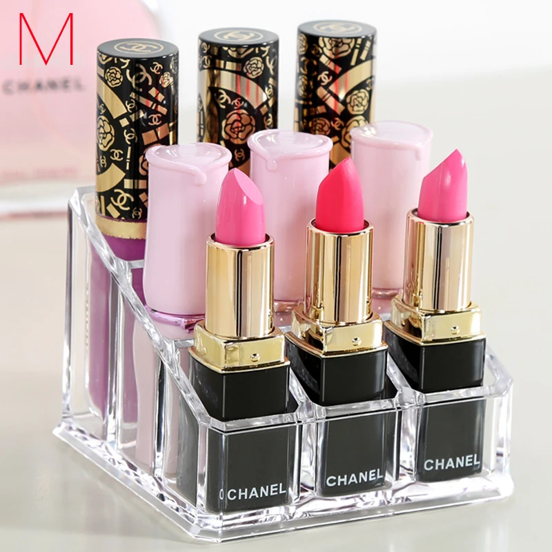 M Cosmetic Organizer Lipsticks Holder 9 Grids Lipsticks Organizer Box