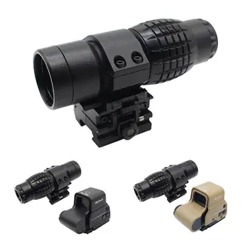 

Plastic 3xMagnifier Riflescope Magnifying Hunting Scope For Riflescopes Mount Fits Holographic And Reflex Sight for Toy Gun