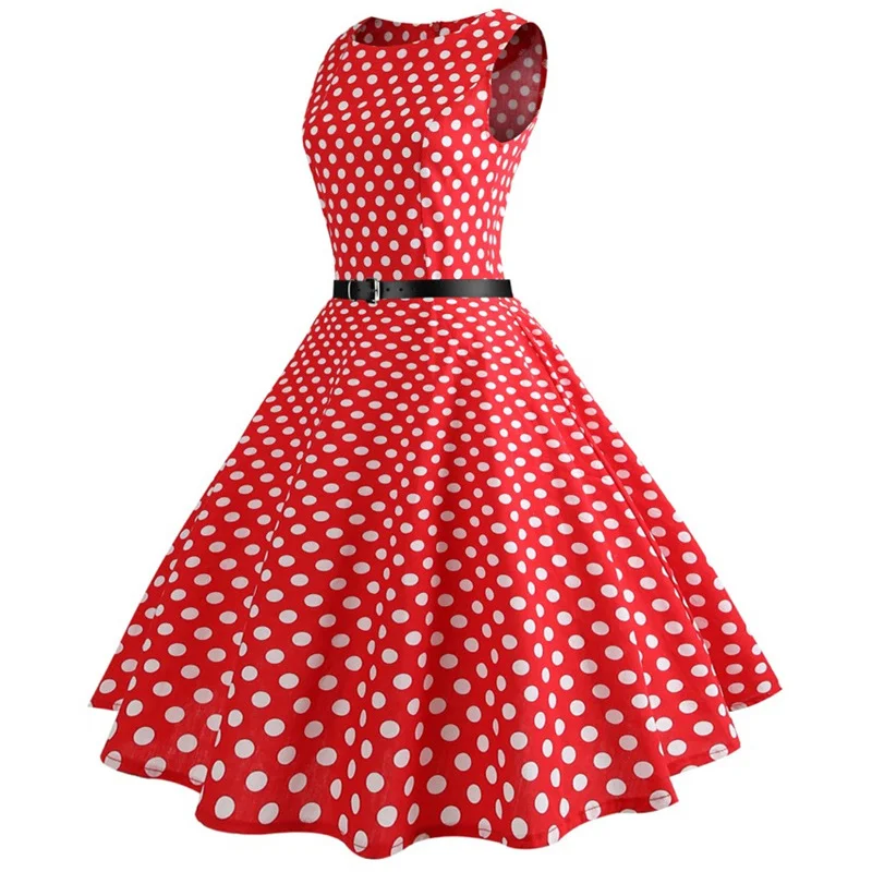 Kostlich-2018-Casual-O-Neck-Dot-Print-Dresses-With-Sashes-Summer-Hepburn-Vintage-Dress-Women-Big-Swing-Dress-Plus-Size--(3)