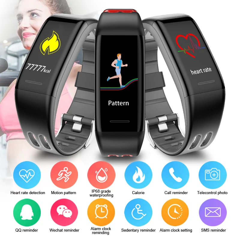 ZoneQuality Smart bracelet T30 heart rate pedometer IP68 waterproof fitness tracker support IOS 8.0 Android 4.4 PK Honor Band 3 |