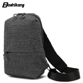 

Boshikang IPad Cellphone Daypack High Quality Oxford Men Sling Bag Leisure Men Chest Bag Vintage Crossbody Bag Teenager Boy