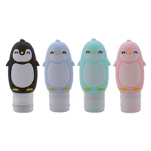 90 мл милый пингвин форма очаровательны силиконовые сжимаются жидкость или крем бутылка портативный траваль Макияж бутылки