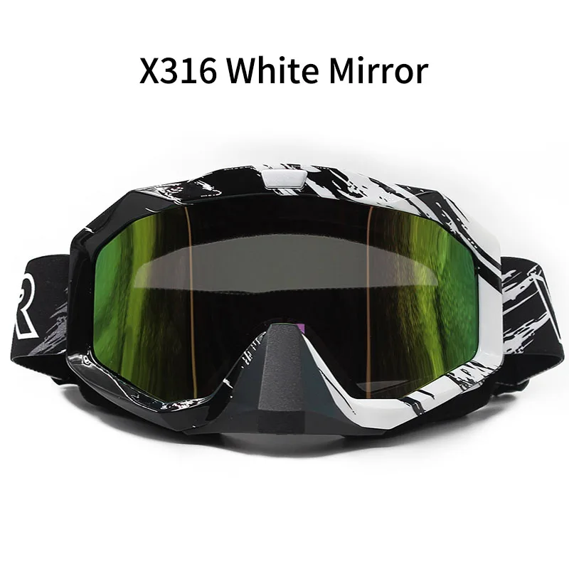 Ветрозащитные очки es, лыжные очки, очки для мотокросса, мотоциклетные очки glssases ATV MTB DH, лыжные очки, стекло, грязевой шлем, козырьки, линзы - Цвет: X316 White Mirror