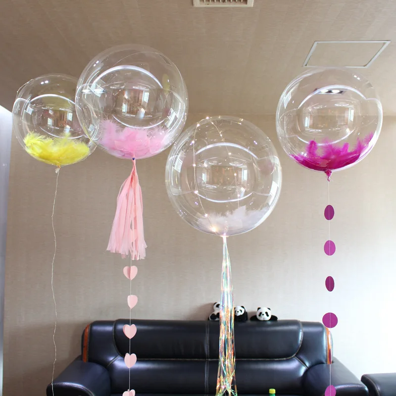 

1PC 18inch Transparent Bubble Balloon Balao De Latex Clear Inflatable Bobo Balloon PVCSummer House Decor Valentine's Day Gifts