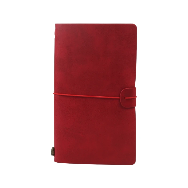 Дневник из искусственной кожи, винтажный дневник, записные книжки, дневники, ретро блокнот для паспорта, канцелярские товары, бизнес-подарок - Цвет: Красный