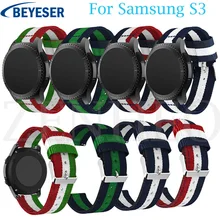 Nylon Wrist Strap for Samsung Gear S3 Frontier Watch bands 22 mm For Samsung Gear S3 Classic Replacement Bracelet belt watchband 18 colors rubber wrist strap for samsung gear s3 frontier silicone watch bands 22 mm gear s3 classic replacement bracelet band