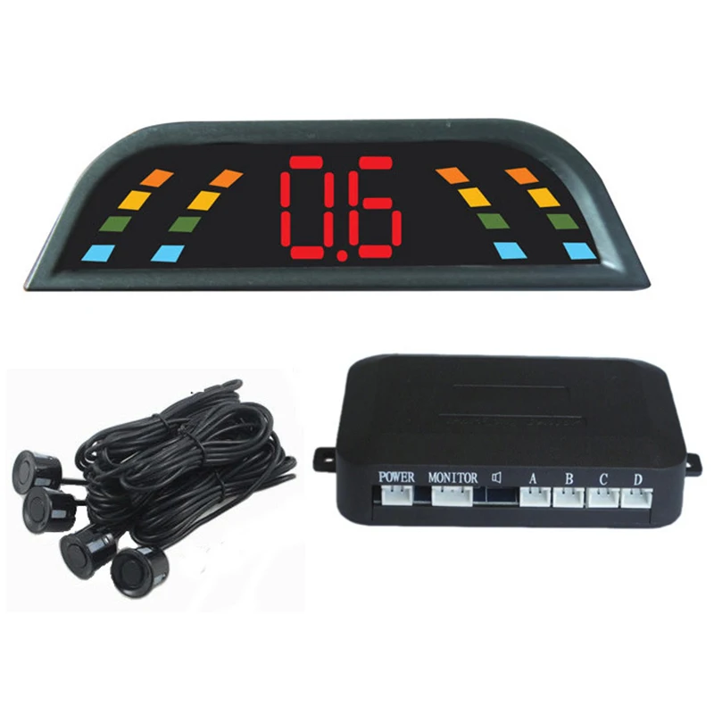 4 Sensors LED Display Car Parking Sensor Reverse Backup Radar (5)