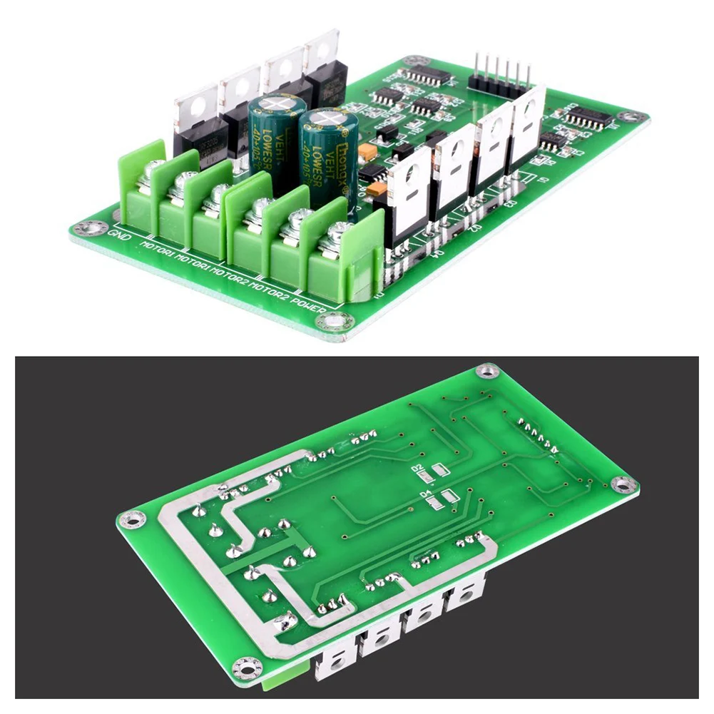 

Dual Motor Driver Module,DC H-Bridge 3-36V 15A Motor Driver PWM Module Circuit Board MOSFET Driver Motor Driving Board for Ard