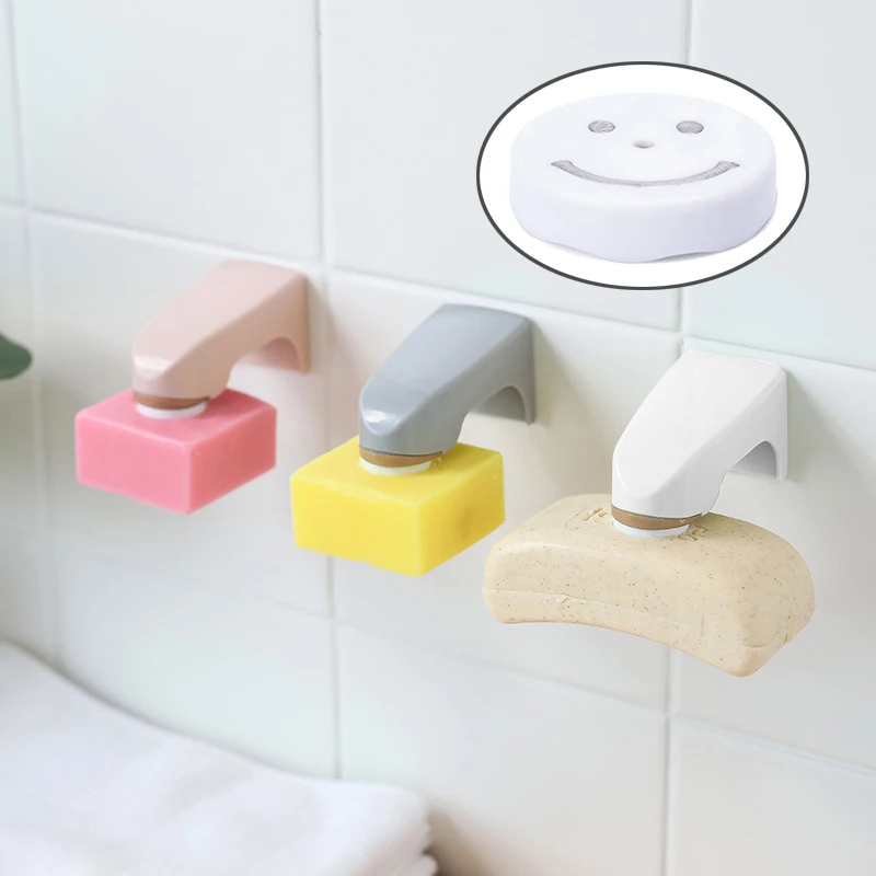 

Brand New Magnetic Soap Holder 3m Adhesion Wall Soap Dish Sink/Bathroom 3 color Wall Adhesion Mounted Hanging Bar Soap Saver