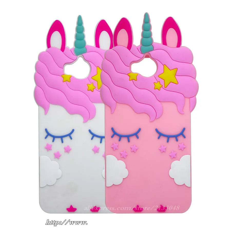 

3D Silicon shy Unicorn Cartoon Phone Case for huawei honor 4c pro Case for huawei y6 pro Case for HUAWEI Y6Pro TIT-L01 TIT-U02