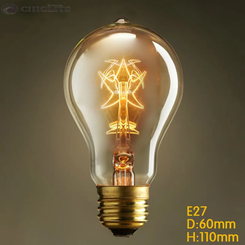 Ретро лампа Эдисона E27 220V 40W A19 накаливания лампы Vintag e домашний свет|Светодиодные