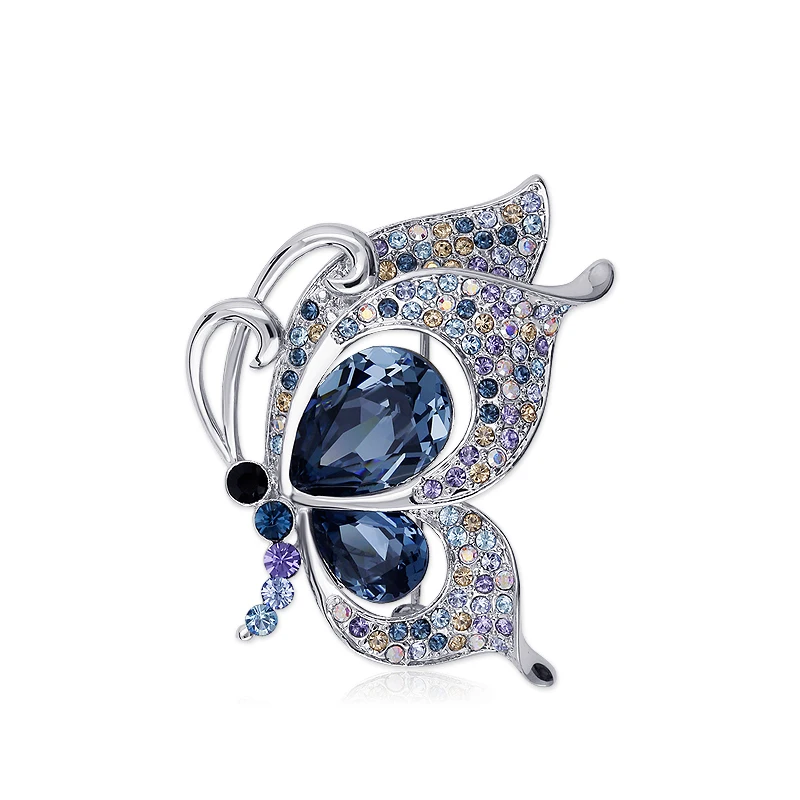 

AAAAA Class Fluttering and dancing butterfly brooch lady microset with swarovski element crystal brooch
