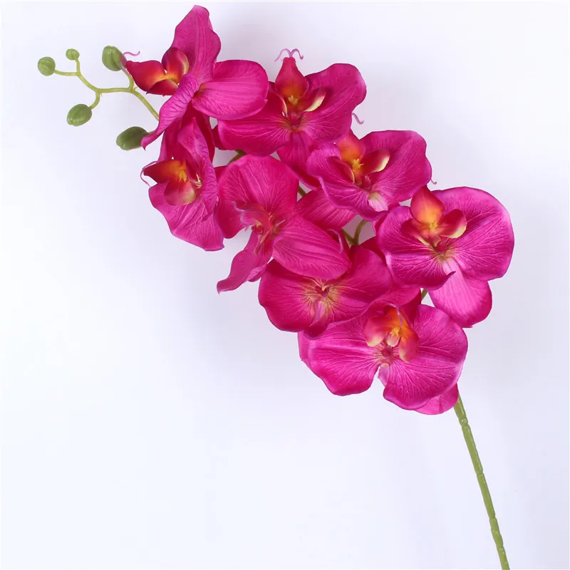 Бабочка, Орхидея, имитация искусственного цветка, Флорес, домашнее свадебное украшение, украшение для стола, аксессуары для спальни, высокое качество, 6 шт./лот, Декор - Цвет: rose red