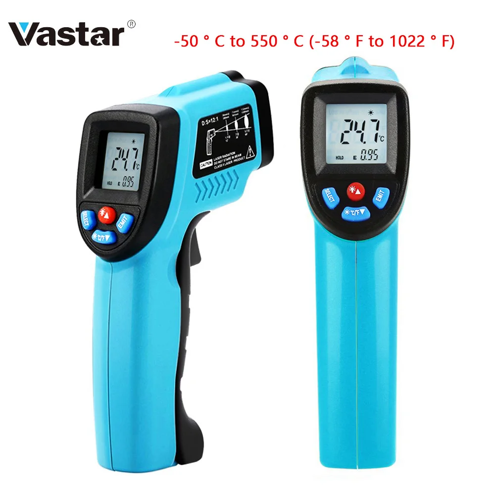 

Vastar GM550 -50~550 C Digital infrared Thermometer laser Temperature Gun Pyrometer Aquarium High/Low Temperature Alarm