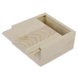 NOCM-Малый простой деревянный Коробка Для Хранения Чехол для ювелирных изделий Малый подарок гаджеты цвет древесины