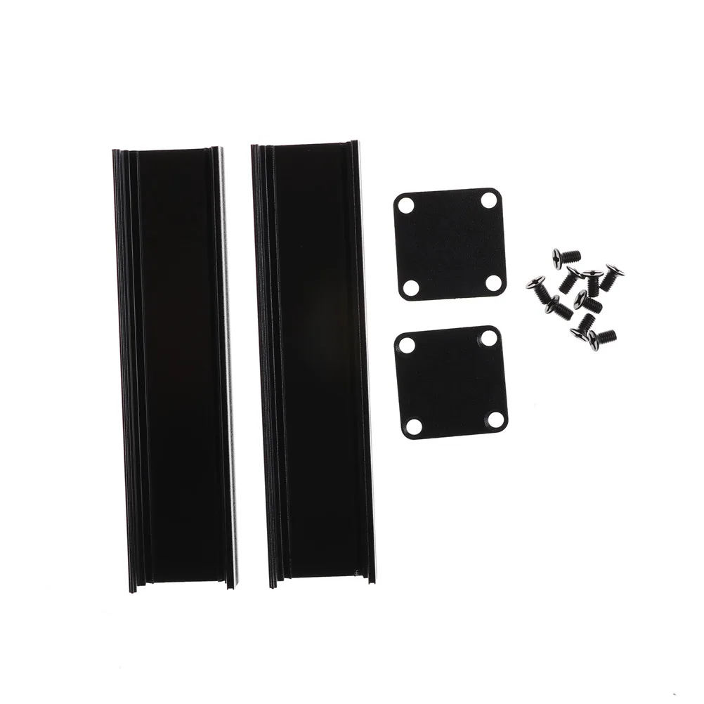 1Set 100x25x25mm Black Extruded Aluminum Case Enclosure Electronic Project Case for PCB Extruded Aluminum Box Whosesale