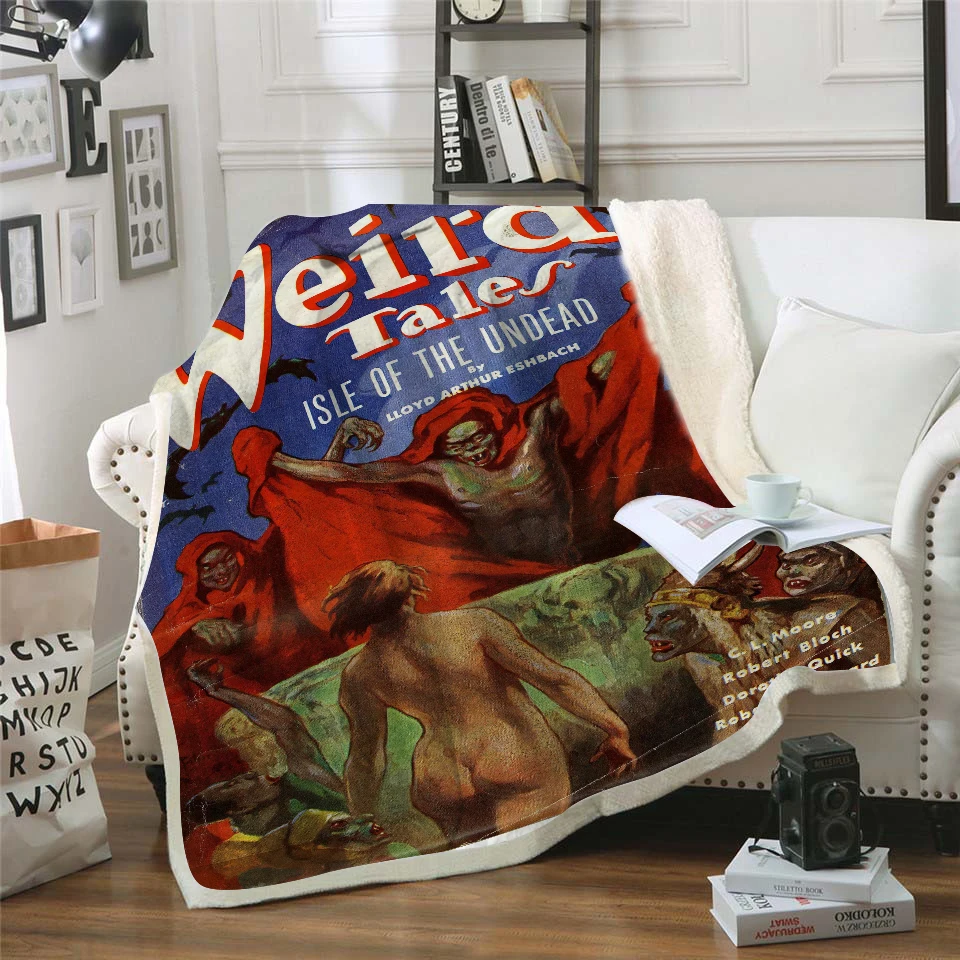 

Terror Movie Throw Blanket Home Beds Cover Plush Anime 3D Print Kids Soft Portable Office Quilts Brand Fashion Travel Picnic
