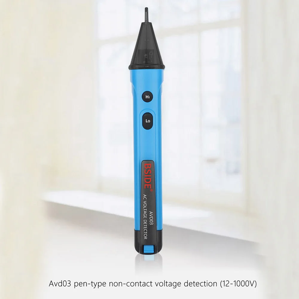 

Portable AC Voltage Test Pencil Non-contact Voltmeter Circuit Detector Led Light Alert Electric Volt Tester 12-1000V Detection