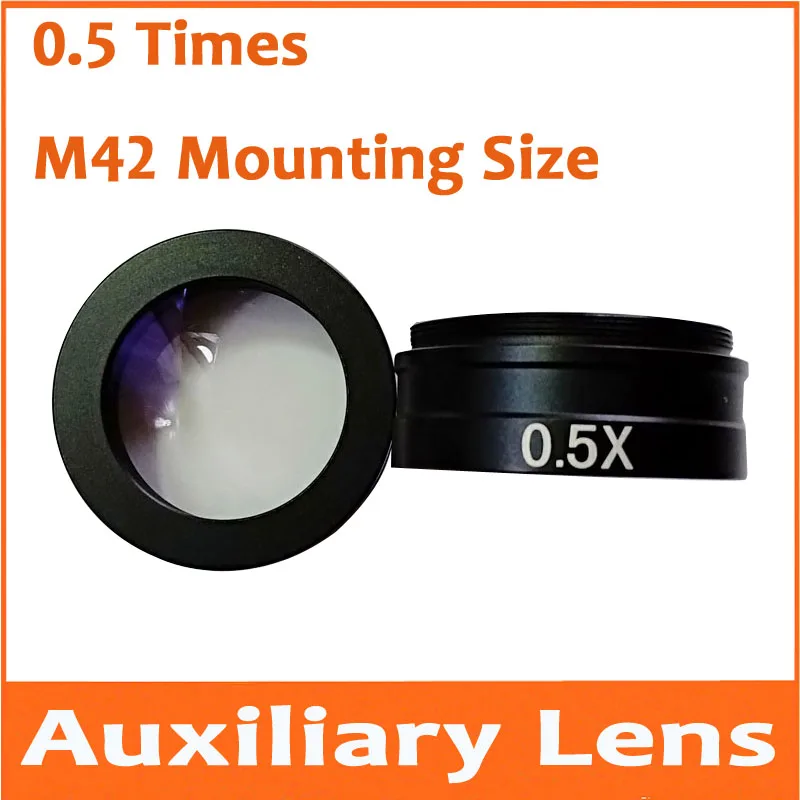 0.5X M42 X0.75mm Mounting Thread Aux Auxiliary Objective Lens for Industrial Digital Camera Monocular Video Stereo Microscope |