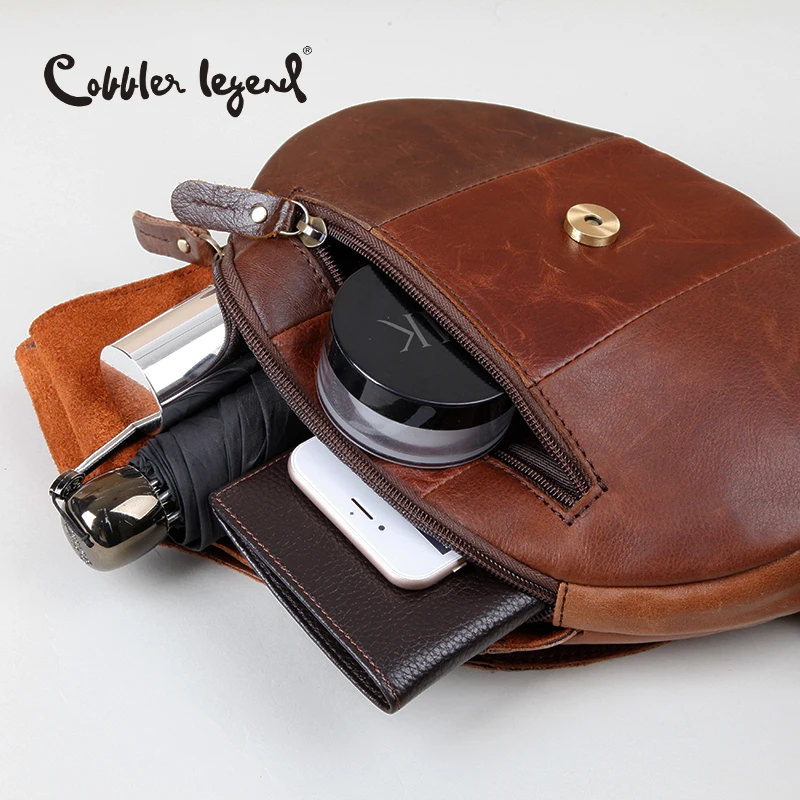 Женская сумка из натуральной кожи Cobbler Legend винтажная через плечо бесплатная