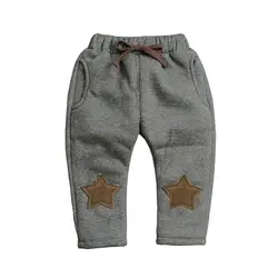 BibiCola/детские штаны, Осень-зима, теплые штаны для мальчиков, эластичные штаны для маленьких мальчиков, плотные бархатные штаны, детские