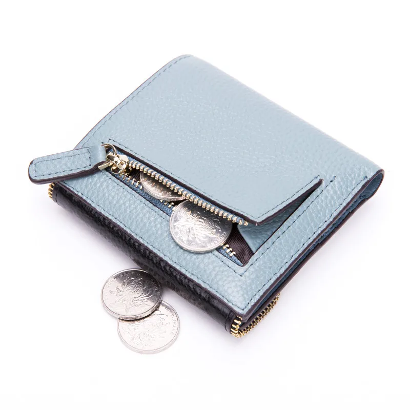 Cartera de mujer borla sélida a la moda para tarjetas crédito pequecana marca lujo cuero carteras y monede|Кошельки| |