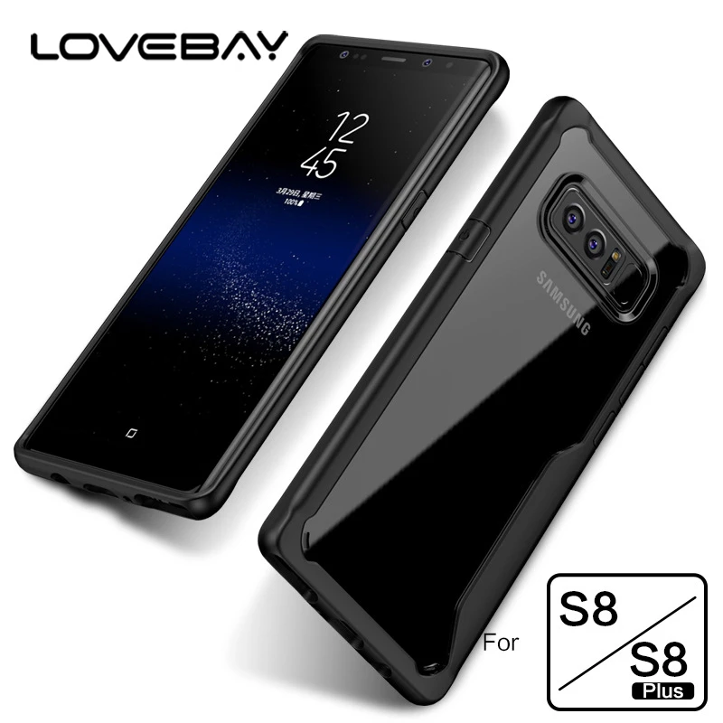 Lovebay Phone Case For Samsung Galaxy S8 S8 Plus Note 8 Transparent Soft PC & TPU Silicone Airbag Design For Samsung Note 8 Case cases-for-s8+ : image Lovebay Phone Case For Samsung Galaxy S8 S8 Plus Note 8 Transparent Soft PC & TPU Silicone Airbag Design For Samsung Note 8 Case cases-for-s8+