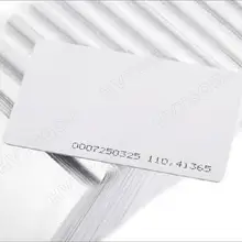 RFID карты 125 кГц EM4100 Бесконтактный Смарт карты 0,8 мм тонкий ПВХ карты для системы контроля доступа 100 шт