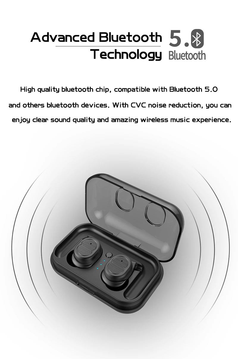Fones de Ouvido sem Fio Fone de Ouvido Fone de Ouvido para o Telefone Szilbz Verdadeiro Bluetooth Baixo Bluetooth5.0 Estéreo 3d para o Telefone Móvel Tws-8 2 Cheap Fones de ouvido