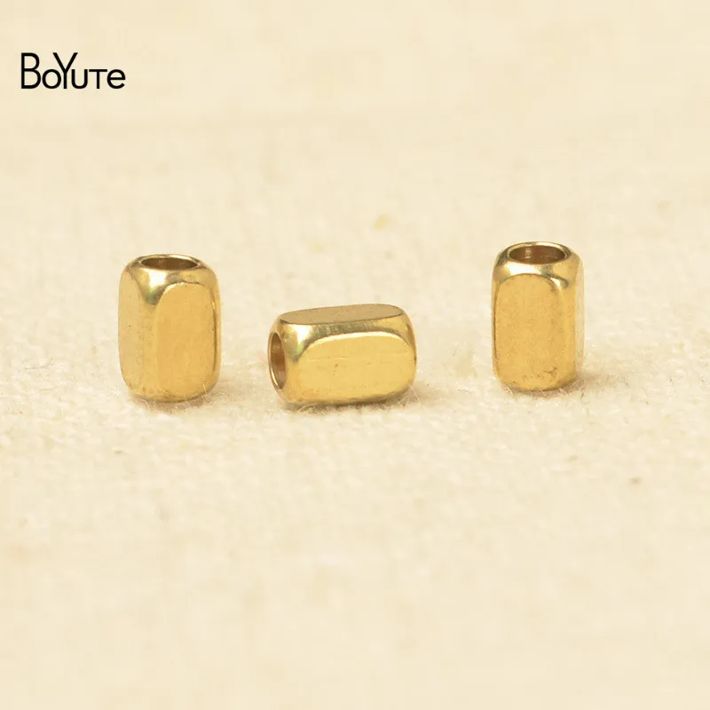 BoYuTe 200Pcs Metal Brass 23.5MM 35MM Square Beads Spacer Loose Beads Jewelry Making (2)